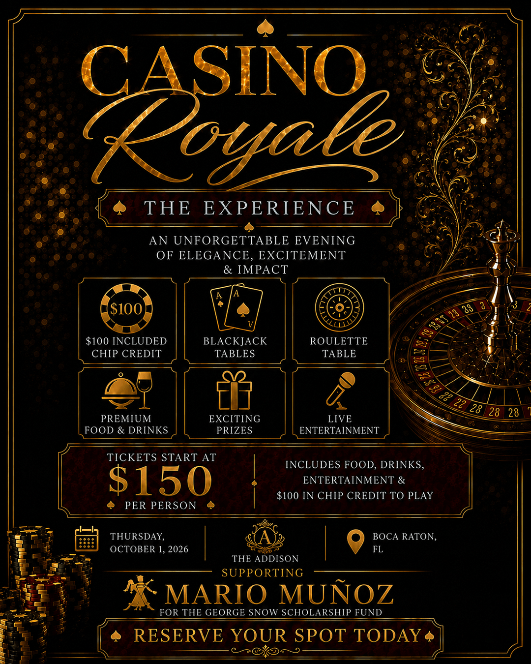 Join Mario Muñoz for Casino Royale!