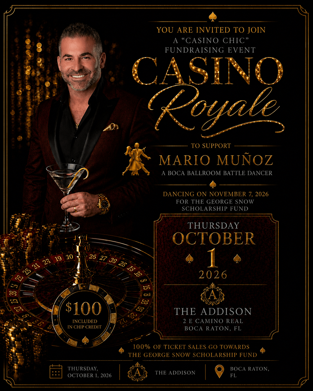 Join Mario Muñoz for Casino Royale!
